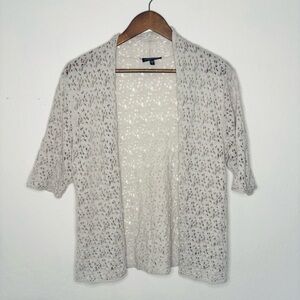 Eileen‎ Fisher Italian Yarn Open Knit Cardigan | Women’s Size Medium | Gray